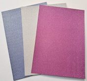 Dekorační papír A4 glitter 250g - 1ks | Růžový, Stříbrný, Sv.modrý