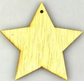 Dřevěný výsek Hvězda 100x100mm 1ks