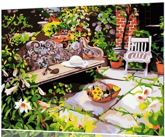 Malování podle čísel na plátno Zahrada 40x50cm - 1ks