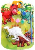 Kreativní omalovánka s barvičkami a štetcem Dino - 1ks - Dino