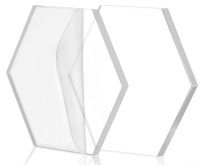 Akrylová destička ledový efekt Hexagon 43x49x3mm - 1ks