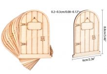 Dekorace dřevo Dveře 90x60mm - 1ks