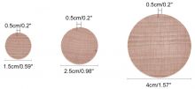 Dekorace dřevo přírodní Kolečko - 1ks /více variant/ - 25x4mm