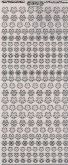 Obrysové samolepky stříbrné Květy s glitry 10x23cm