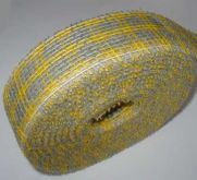 Stuha JUTOVÁ káro  5 cm - 1 m | fialová, žlutá