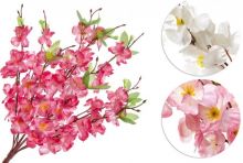 Dekorace umělá Jabloňové květy 39cm | Bílá, Malina, Růžová