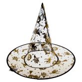 Čarodějnický klobouk ø37cm - Barva stříbrná