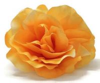 Dekorace vazbová květ RŮŽE cca 11 cm - 1ks | Oranžová, Růžovo-krémová