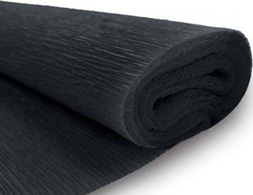 Krepový papír 200x50cm - Černý