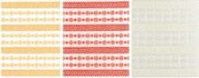 Samolepky pěnové Bordury krajka 11,5x15,5cm - 1ks | Bílé, Červené, Zlaté