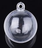 Plastová 3D koule otvírací k zavěšení 6cm - 1ks