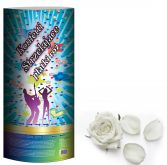 Vystřelovací konfety Svatební plátky bílých růží 