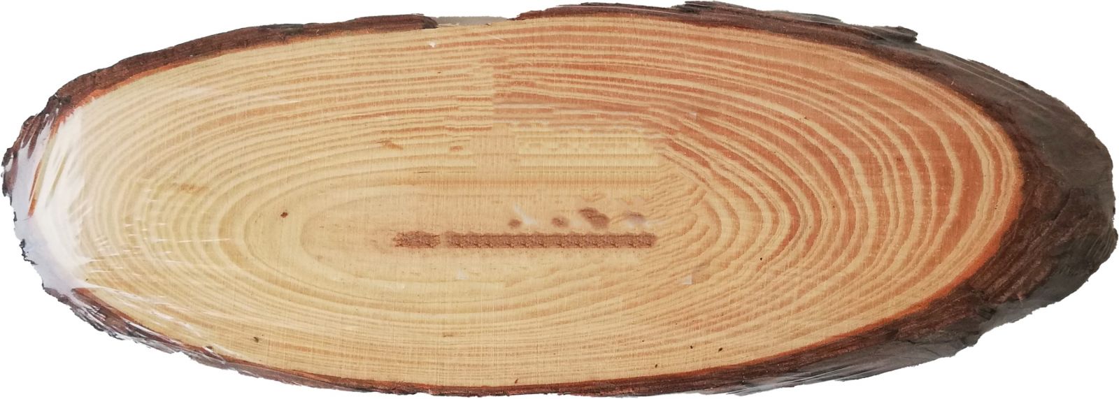 Dekorace přírodní dřevěné pláty/olše/ 20cm (+/- 3cm) x 6-8cm - 1ks