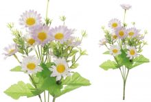 Dekorace umělá Květy 33cm - 1ks - Smetanová - lila
