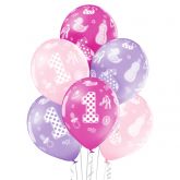 Nafukovací balonky Narozeniny 30cm  - 6ks | Modré, Růžové