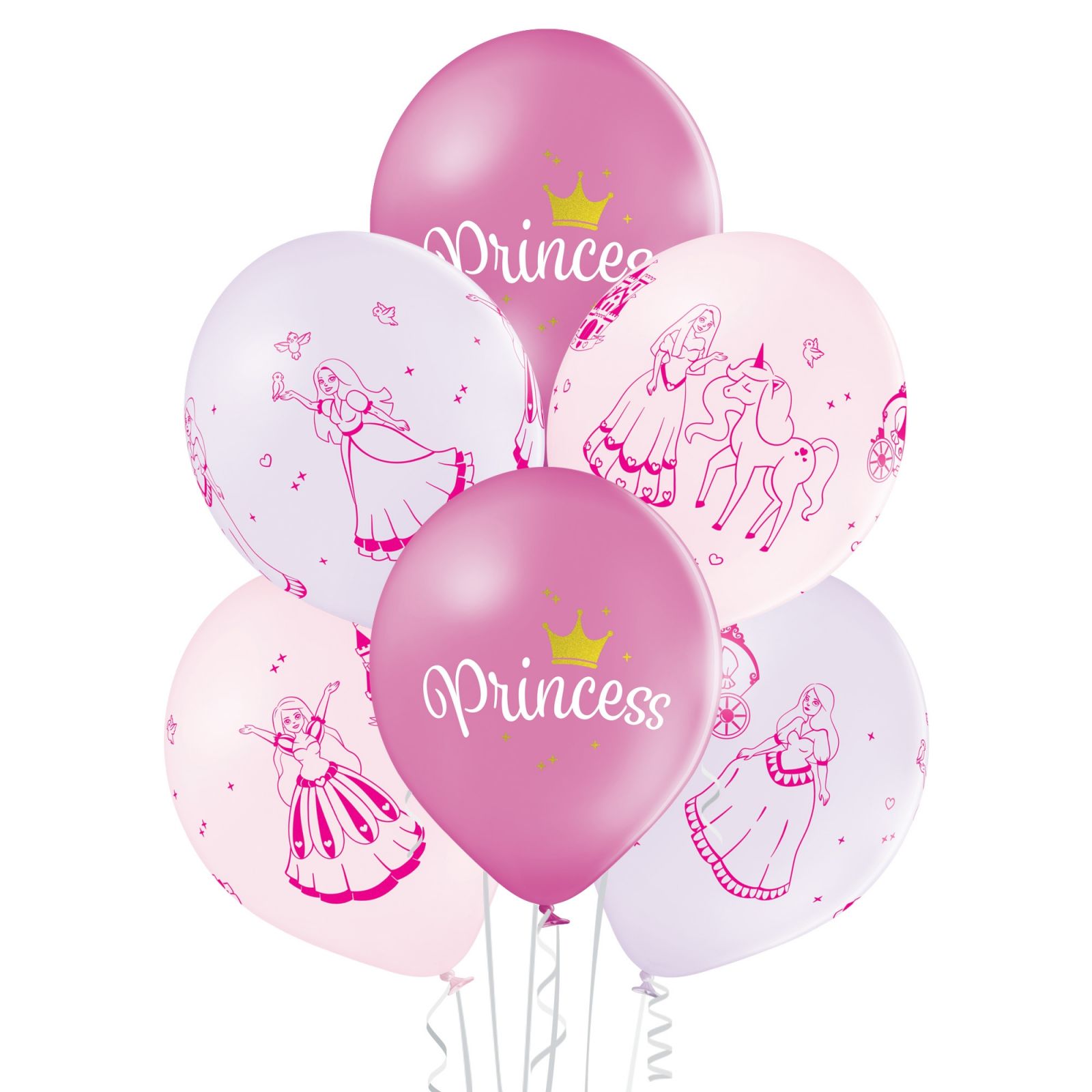 Nafukovací balonky Princezny 30cm - 6ks