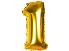 Nafukovací foliový balonek zlatá Jednička  40cm - 1ks