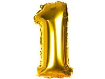 Nafukovací foliový balonek zlatá Jednička 40cm - 1ks