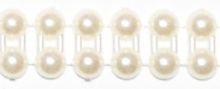 Perleťové korálky na šňůrce - 1,5m - Dvě řady perel