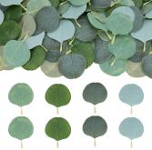 Dekorace Listy eukalyptus k aranžování 70x55mm - 4ks