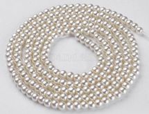 Skleněné voskované perly Ø3mm - 11g | Smetanová