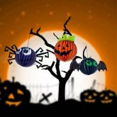 Závěsná dekorace Halloween - 1ks | Dýně, Netopýr, Pavouk