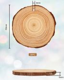 Dekorace přírodní kulatý dřevěný plátek s dírkou cca 60x5mm - 1ks