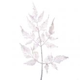 Dekorace umělá Větvička s glitry sněhová bílá 30cm - 1ks