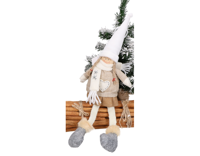 Dekorace vánoční Panenka sedící 39cm - 1ks