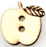 Dřevěný knoflíček Jablíčko 15mm - 1ks