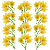 Dekorace květy Narcisky 4cm - 4 květy | Oranžovo žlutý, Žlutý