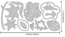 Šablona vyřezávací Květy lilie a ibišek 123x94mm