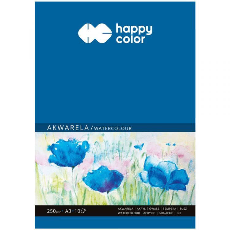 Blok pro akvarel Happy color 250g/m2 A5 - 10listů
