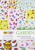 Blok kreativních papírů Happy Color Zahrada 80g/m2 A4 - 15listů