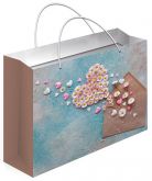 Dárková taška Lux 26x32x12,7cm - 1ks - Obálka a jabloňový květ