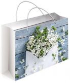 Dárková taška Lux 26x32x12,7cm - 1ks - Obálka a jabloňový květ