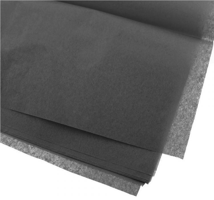 Hedvábný papír 50x65cm - 10ks - Černý
