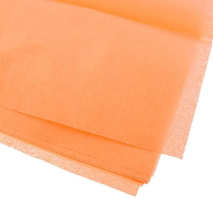 Hedvábný papír 50x65cm - 10ks - Oranžový