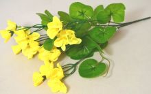 Dekorace umělá kytice drobných květů 31cm - Žlutá