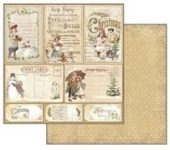 Kreativní oboustranný papír 170g/m2 Vánoční kartičky 30,5 x 30,5 cm