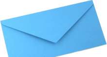 Papírová Barevná Obálka DLOUHÁ Modrá 110x220mm