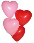 Nafukovací balonek SRDÍČKO červené cca 30cm - 1ks