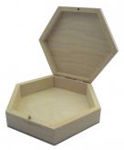 Dřevěná krabička šestihranná 19 x 5 cm