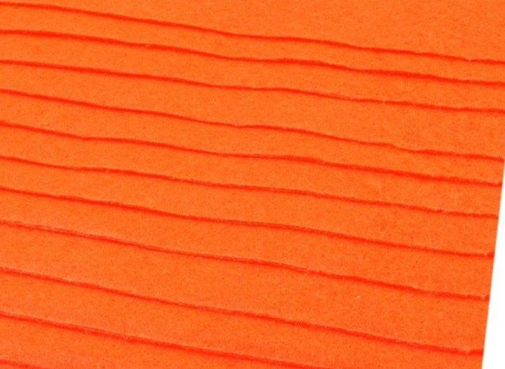 Plsť 20x30cm 0,9mm gramáž 180g/m2 - 1ks - Oranžová