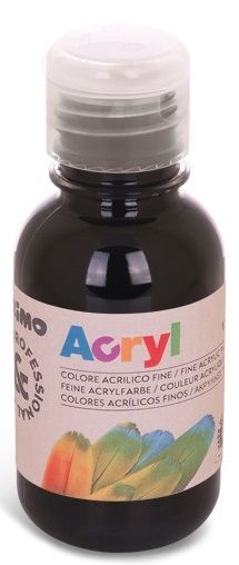 Akrylová barva PRIMO 125ml - Černá Morocolor