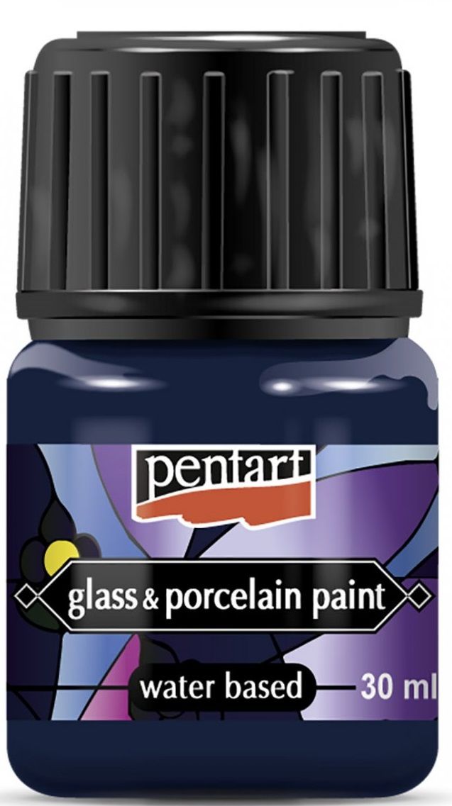 Barvy na porcelán a sklo Pentart - 30 ml - Modrá