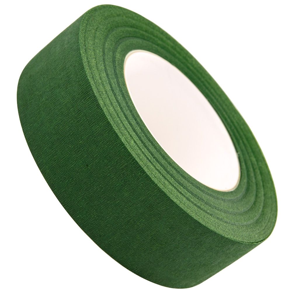 Páska krepová zakončovací 25mm, 25m - Tm.zelená