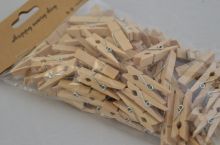 Kolíčky dřevěné přírodní 48x7mm - 24ks