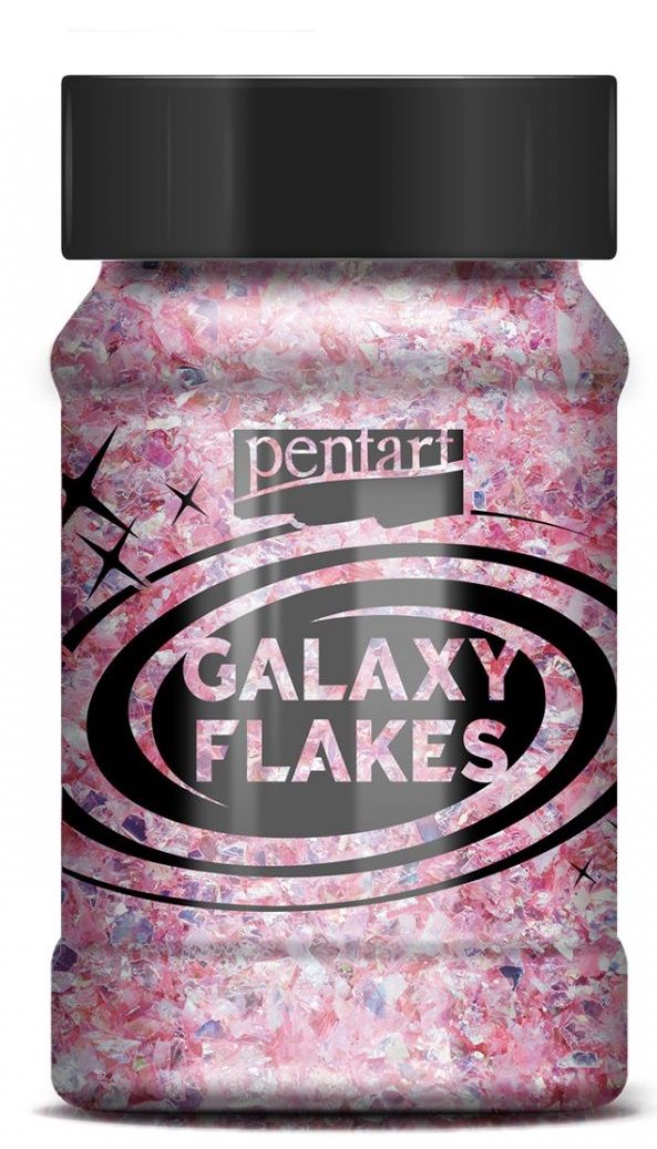 Galaxy duhové vločky Pentart 100ml - Eris pink