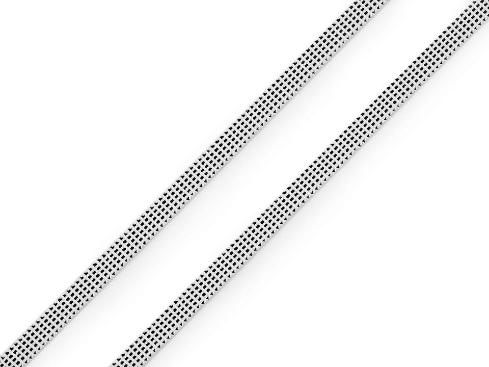Plochá pruženka šíře 4 mm jemná sv.šedá - 1m
